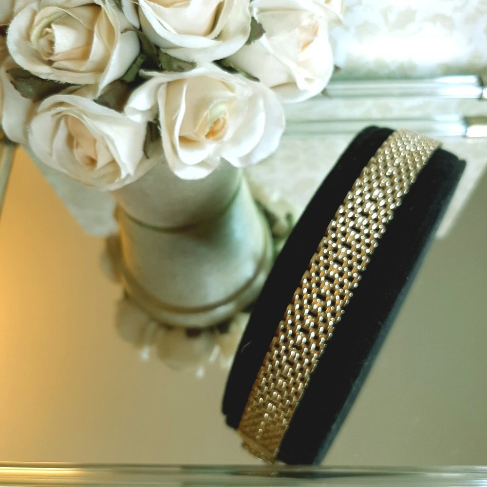 Italy 925 Gold Plated Wide Panther Link Bracelet